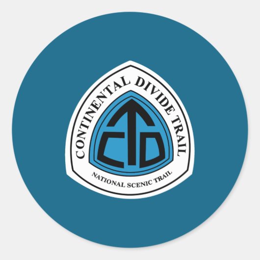 Sticker Rond Continental Divide Trail Sign Usa _1  (Devant)