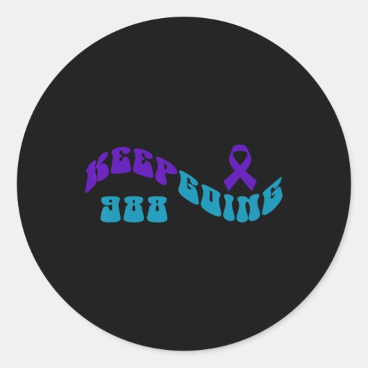 Sticker Rond Continuer à utiliser le ruban de sensibilisation T (Devant)