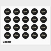 Sticker Rond Continuer le message positif Semicolon Santé menta (Feuille)