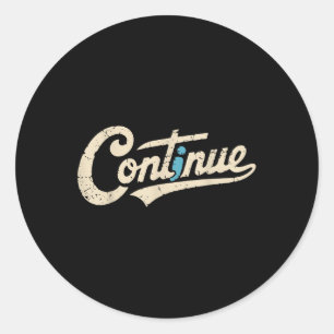 Sticker Rond Continuer le message positif Semicolon Santé menta