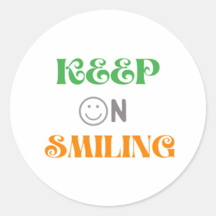 Sticker Rond Continuez À Sourire