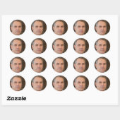 Sticker Rond Continuez à sourire (Feuille)