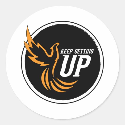 Sticker Rond Continuez à vous lever (Devant)