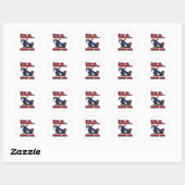 Sticker Rond Continuez sur Trumpin Trump 2024 (Feuille)