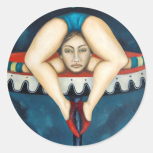 Sticker Rond contorsionniste