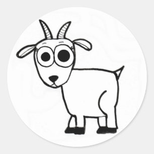 Sticker Rond Contour de chèvre