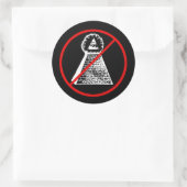Sticker Rond Contra os Illuminati (Sac)