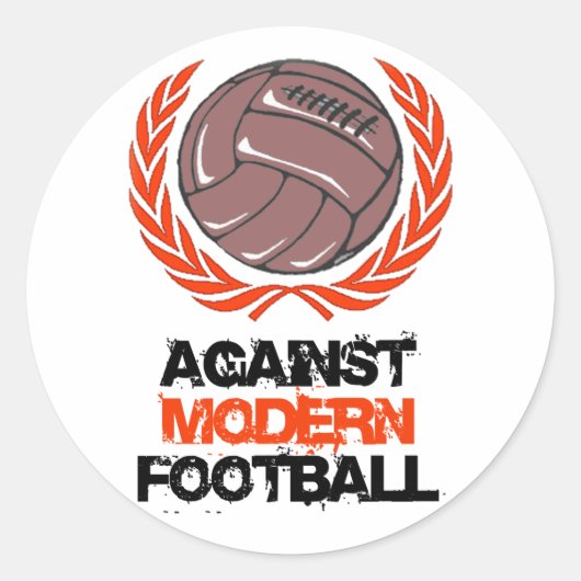Sticker Rond Contre le football moderne (Devant)