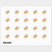 Sticker Rond Contrebande de bière - Emoji (Feuille)