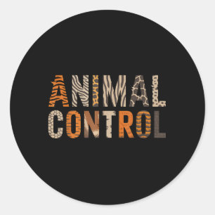 Sticker Rond Contrôle Animal Costume Drôle d'Halloween Fête Zoo