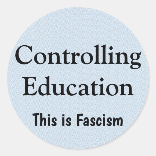 Sticker Rond Contrôler l'éducation (Devant)