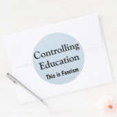 Sticker Rond Contrôler l'éducation (Enveloppe)