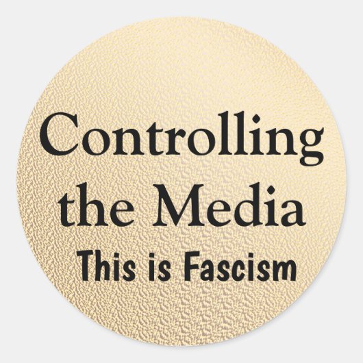 Sticker Rond Contrôler les médias (Devant)