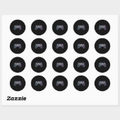 Sticker Rond Contrôleur de jeu Jeu Jeu Jeu vidéo Idée de jeu ca (Feuille)