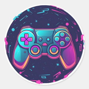 Sticker Rond Contrôleur de jeu vidéo