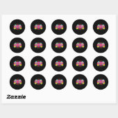 Sticker Rond Contrôleur de jeu vidéo (Feuille)