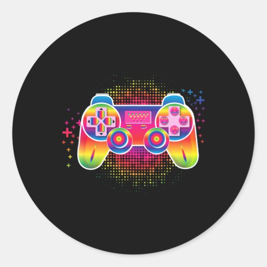 Sticker Rond Contrôleur de jeu vidéo (Devant)