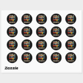 Sticker Rond Contrôleur de jeu vidéo Niveau 11 débloqué Anniver (Feuille)