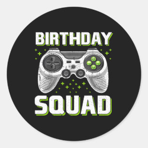 Sticker Rond Contrôleur De Jeu Vidéo Squad Pour Les Garçons Gam