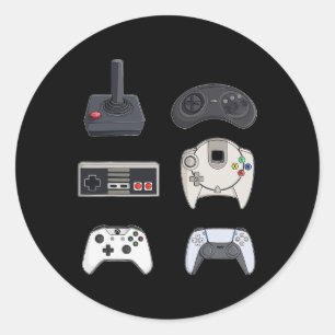 Sticker Rond Contrôleurs de jeu vidéo Funny Garçons Enfants Jeu