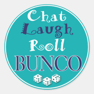 Sticker Rond conversation, rire, petit pain - bunco