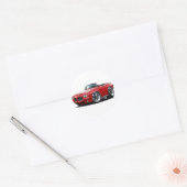 Sticker Rond Convertible rouge GTO 1971-72 (Enveloppe)