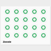 Sticker Rond Convient Aux Végétariens (Feuille)