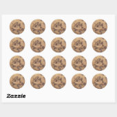 Sticker Rond Cookie à chips au chocolat (Feuille)