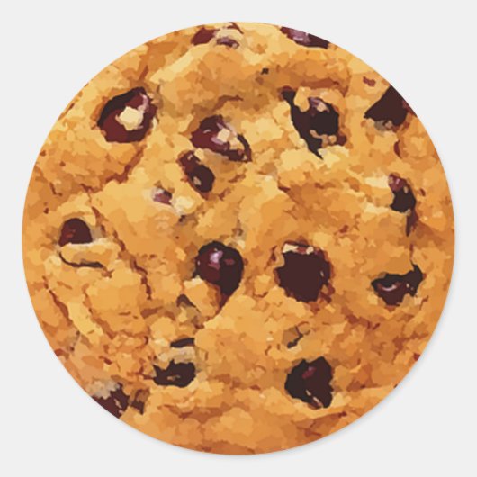 Sticker Rond Cookie à chips au chocolat (Devant)