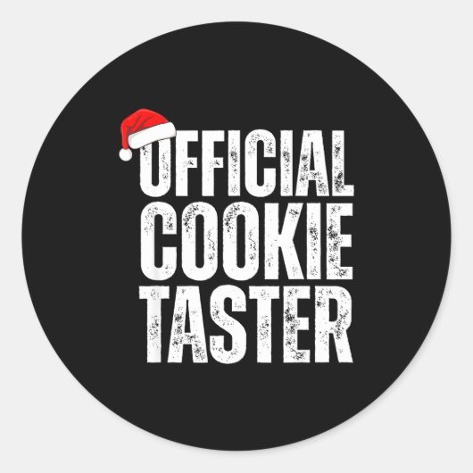 Sticker Rond Cookie And Cookie Taster, Christmas Couples  (Devant)