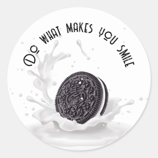 Sticker Rond Cookie au chocolat dans le lait (Devant)