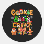 Sticker Rond Cookie Baking Crew Cooking Coquette Bow Xmas Ginge (Devant)