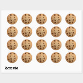 Sticker Rond cookie de jetons au chocolat (Feuille)