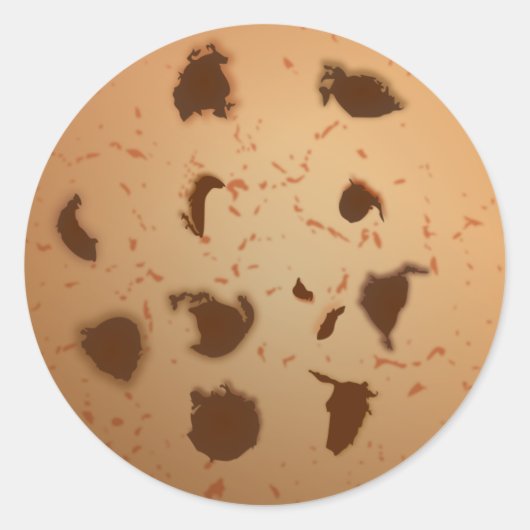 Sticker Rond cookie de jetons au chocolat (Devant)