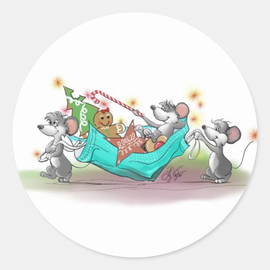 Sticker Rond Cookie de Noël Heist (Devant)