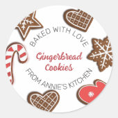 Sticker Rond Cookie de vacances (Devant)