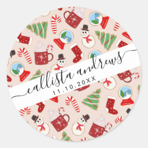 Sticker Rond Cookie Illustration Pattern