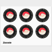 Sticker Rond Cookie maison du Père Noël (Feuille)