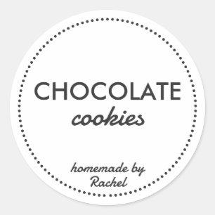 Sticker Rond Cookie maison simple vintage moderne rustique