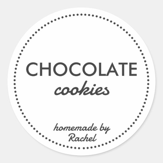 Sticker Rond Cookie maison simple vintage moderne rustique (Devant)