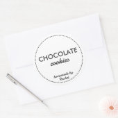 Sticker Rond Cookie maison simple vintage moderne rustique (Enveloppe)