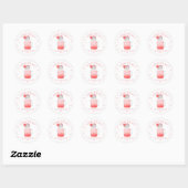 Sticker Rond Cookie Milkshake Classroom Valentine Photo (Feuille)