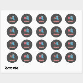 Sticker Rond Cookie Monster B Is For Bacon  (Feuille)