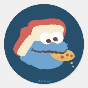 Sticker Rond Cookie Monster Camp Cookies