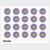 Sticker Rond Cookie Monster | Costume de cookie (Feuille)