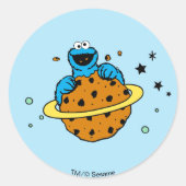 Sticker Rond Cookie Monster | Hors de ce monde (Devant)