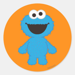 Sticker Rond Cookie Monster Laine Style