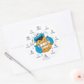 Sticker Rond Cookie Monster | N'importe quelle heure est l'heur (Enveloppe)