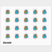 Sticker Rond Cookie Monster | Pas de traces juste des traitemen (Feuille)