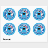 Sticker Rond Cookie Monster pour le président (Feuille)